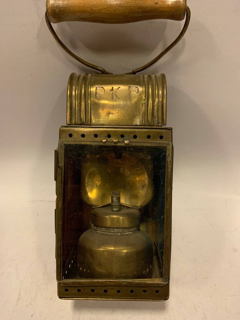 PRZEDWOJENNA LAMPA KOLEJOWA SYGNALIZACYJNA PKP PETLASIŃSKI W-WA MOSIĄDZ