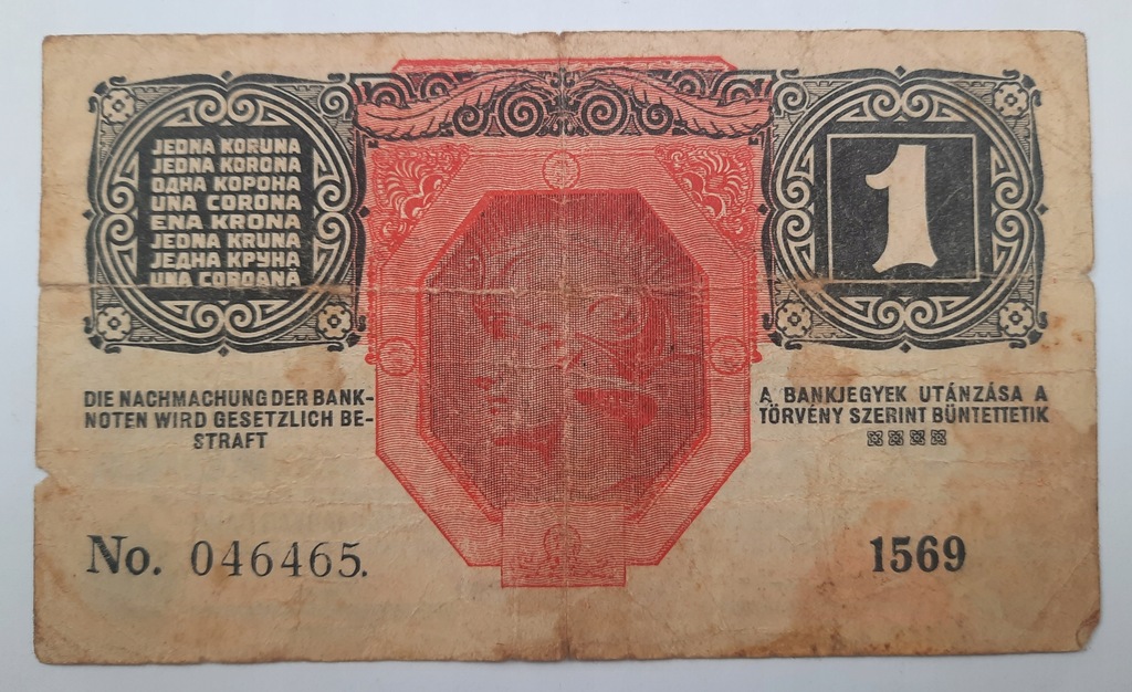 Banknot 1 Korona 1916 r.