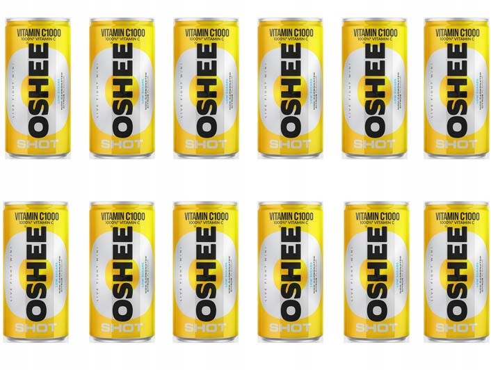 12x OSHEE PRO Shot witamina C1000 cytrusy 200 ml