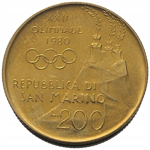 59192. San Marino - 200 lirów - 1980r.
