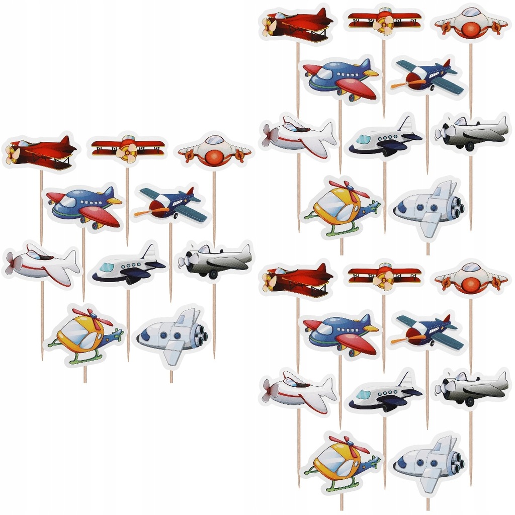 Air Plane Cake Topper Cupcake Toppers 30 Pcs