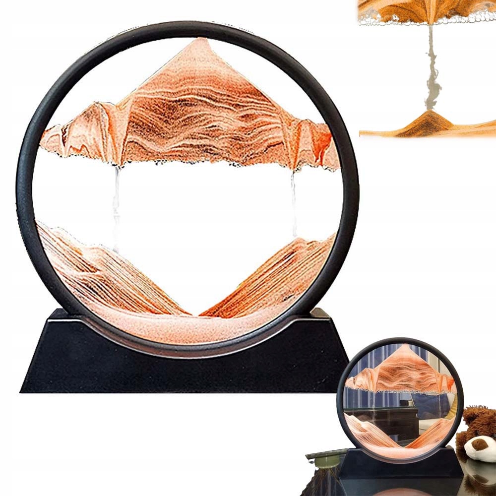 DYNAMICZNY OBRAZ PIASKU OBRAZ Z PIASKU GŁĘBINOWEGO OBRACANIE 3D DEKORACJA
