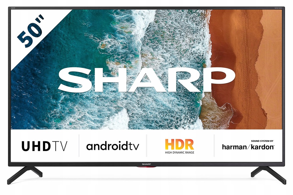 Telewizor Sharp 50-calowy z androidem 4K Hdr i