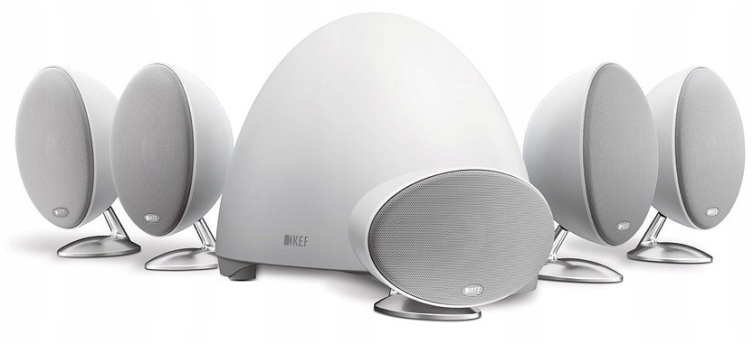 KEF E305 Zestaw Głośników 5.1 Kina Domowego White