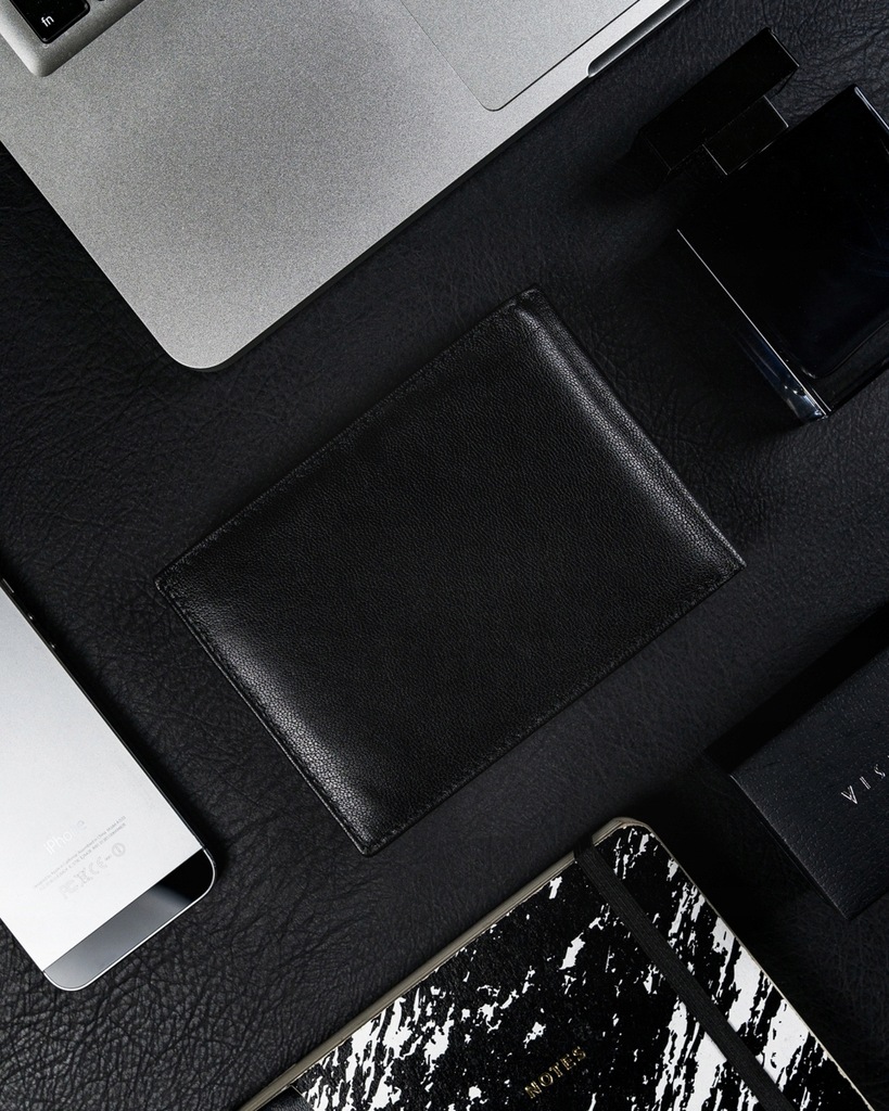 Купить Черный кожаный мужской горизонтальный кошелек, 100% кожа: отзывы, фото, характеристики в интерне-магазине Aredi.ru