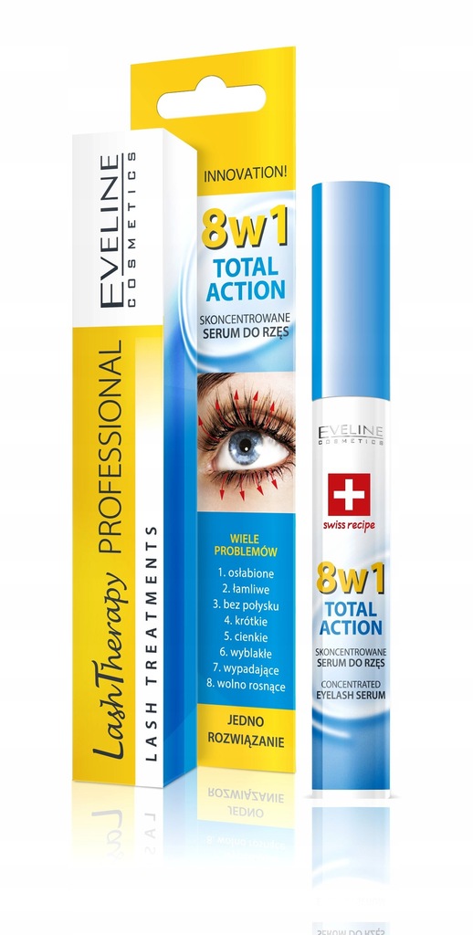 Eveline Total Action Serum Odżywka do Rzęs 8w1