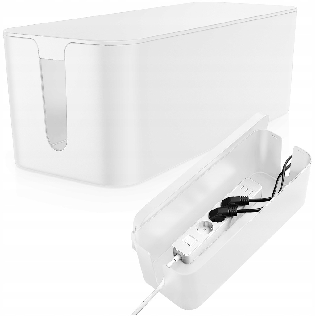 Organizer kabli biurkowy podłogowy pojemnik pudełko na kable listwy Alogy B