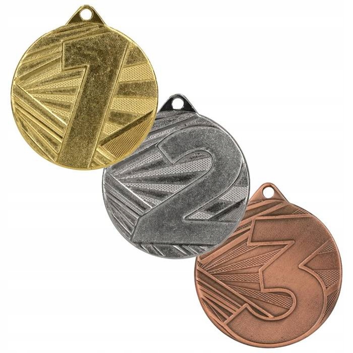 Komplet medali: złoty, srebrny, brąz plus wstążka