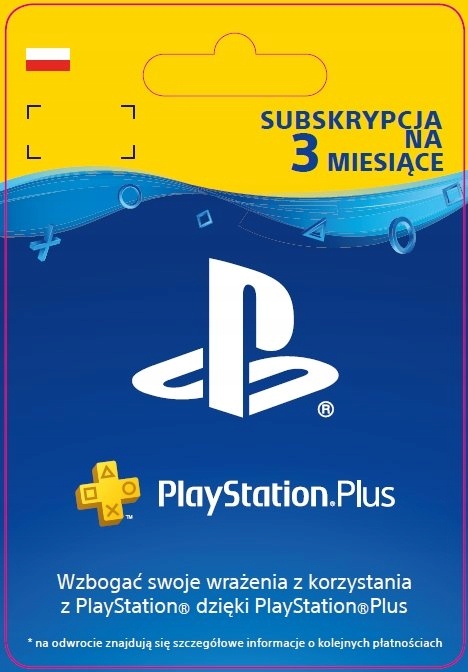 90 dni karta PS5 PS4 PlayStation Plus 3 miesiące