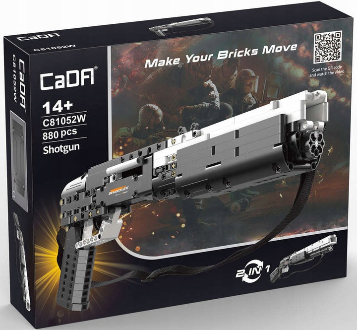 PISTOLET SHOTGUN 2W1 LEGO TECHNIC CADA C81052W