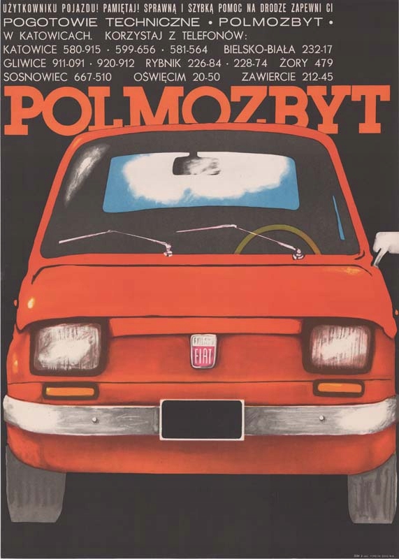 plakat Marek Mosiński 1976 POLMOZBYT Użytkowniku p