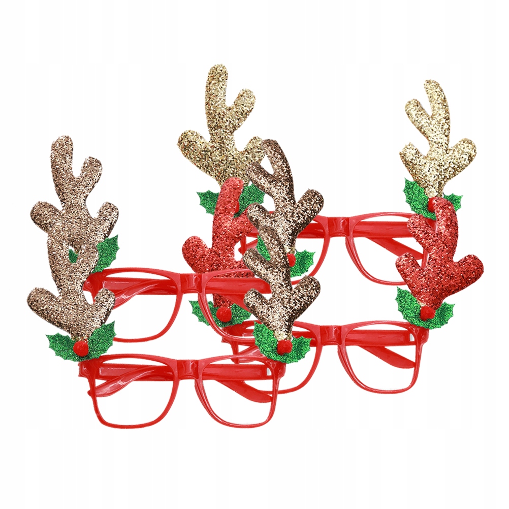 4PCS Decorative Christmas Eye Glasses Party Funny