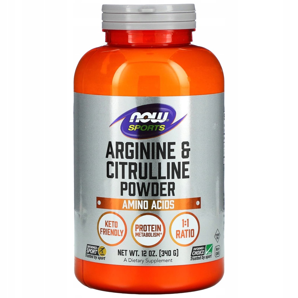 Now Foods,Arginina@Cytrulina w proszku,340 g