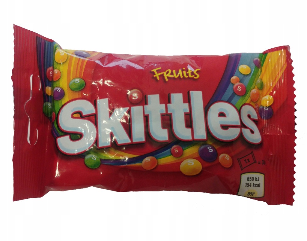 SKITTLES Fruits Cukierki 38g czerwone 1szt.