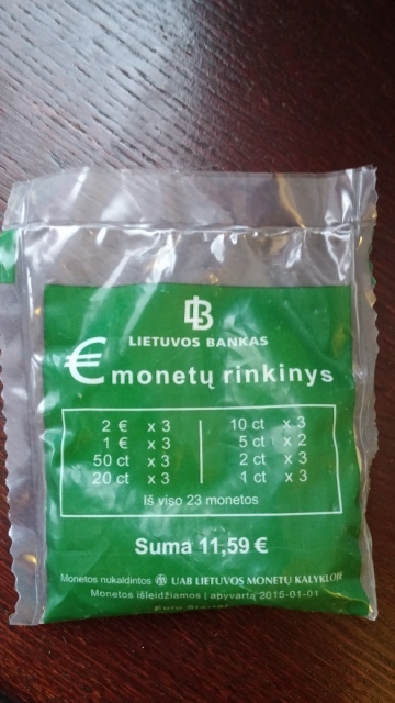 Komplet monet EUR Litwa