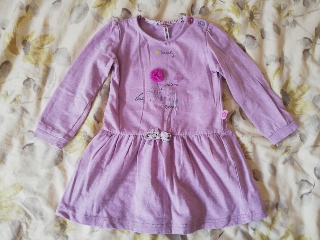 Coccodrillo urocza sukienka liliowa bawełna 86