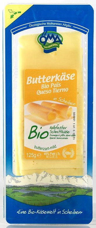 SER ŻÓŁTY MAŚLANY PLASTRY BIO 125 g - OMA