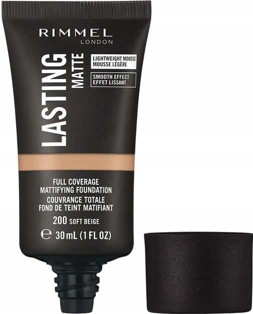 Rimmel Lasting Matte Foundation 200 Soft Beige podkład 30 ml