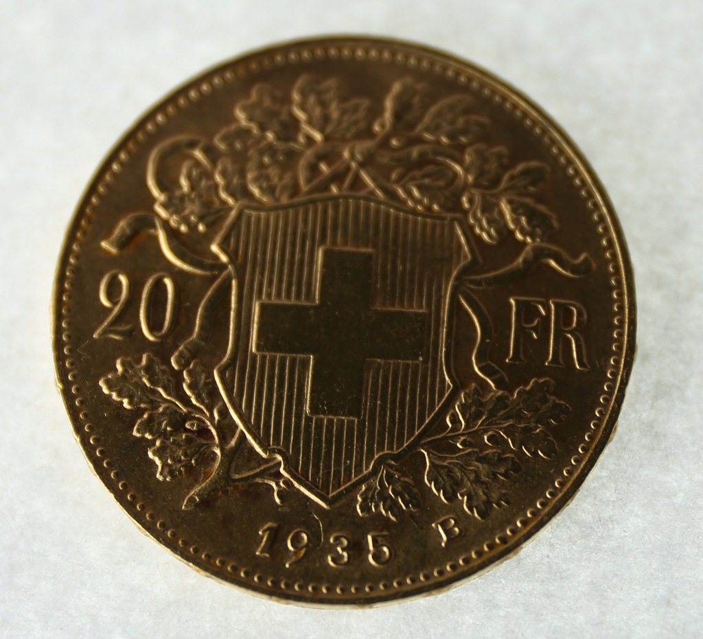 Alcest Kolega Mikołaja Dostał 20 Franków Złota moneta 20 franków szwajcarskich 1935 rok - 8519257143 - oficjalne