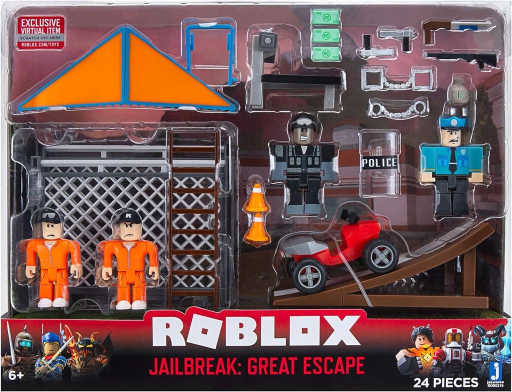 Roblox Jailbreak: Wspaniała ucieczka ZESTAW +KOD NA SKINA FIGURKI ORYG