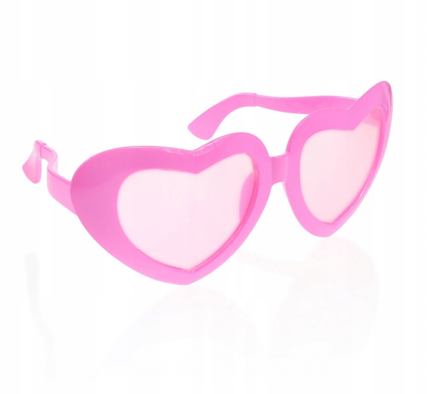 Okulary Mega Serca różowe duże fotobudka
