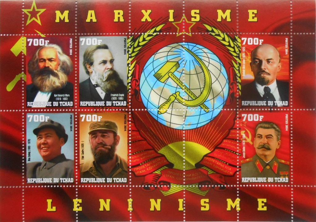 MARKSIŚCI Lenin Mao Stalin Marx Tchad #tc14-31