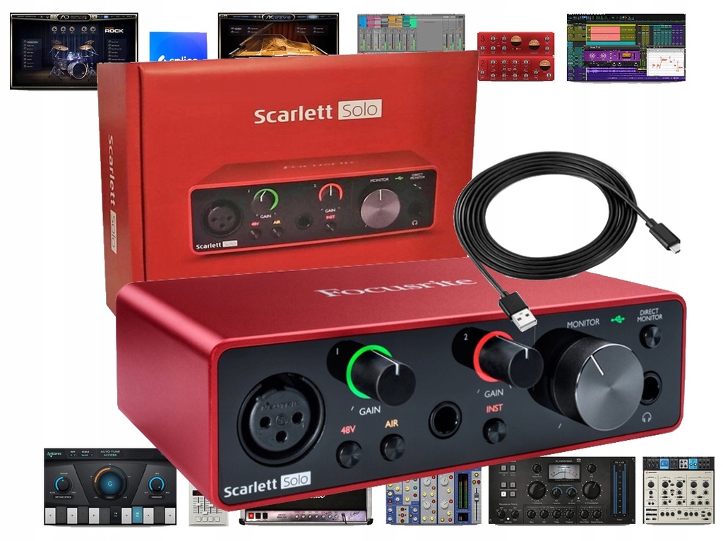 INTERFEJS AUDIO FOCUSRITE SCARLETT SOLO 3 GEN ABLETON + OPROGRAMOWANIE