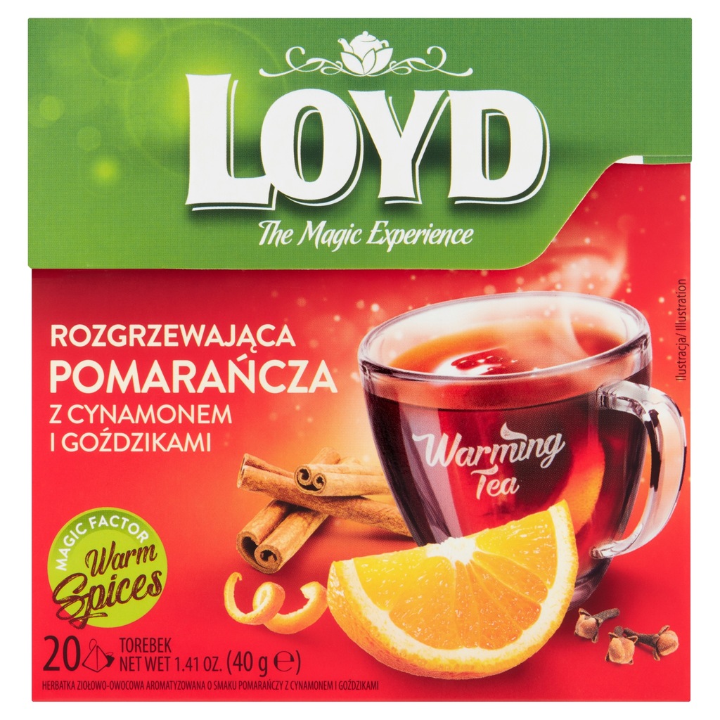 10x LOYD Rozgrzewająca Malina z cynamonem herbata