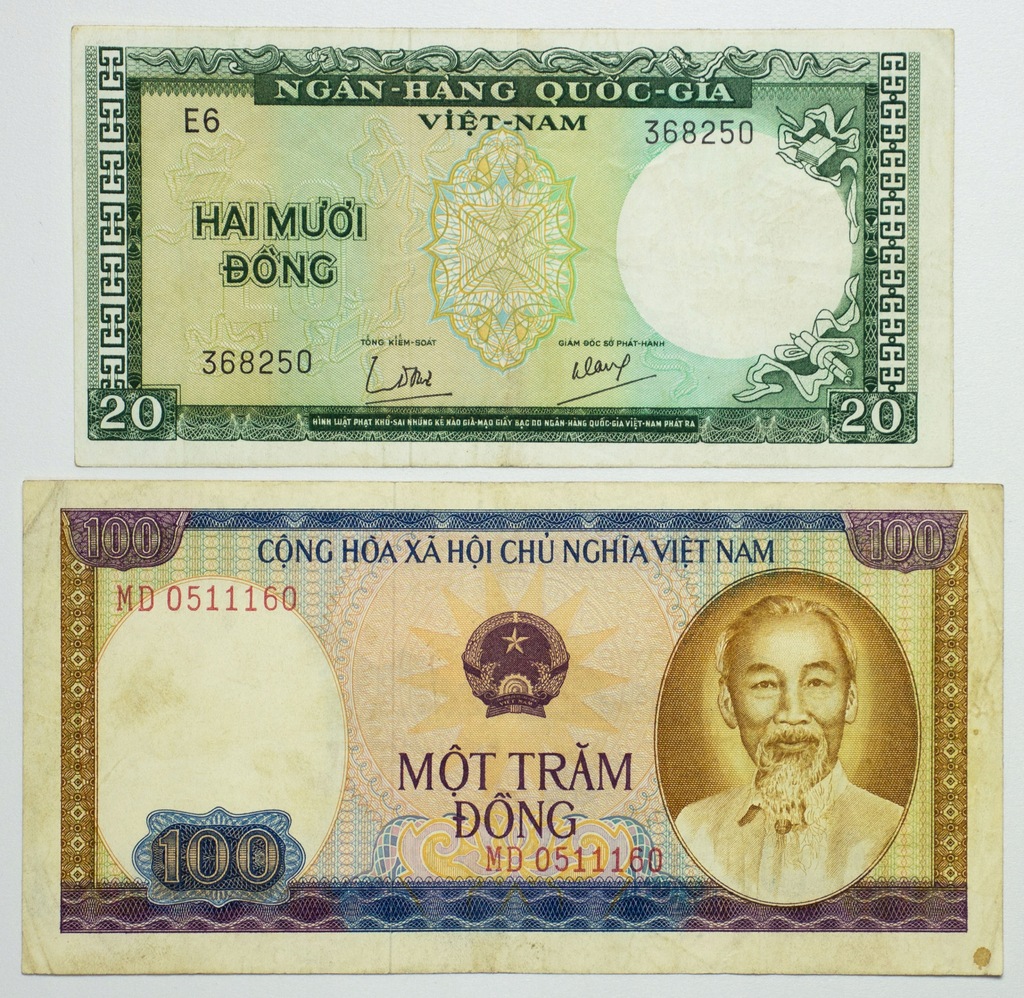 Wietnam, Zestaw banknotów, 2 sztuki