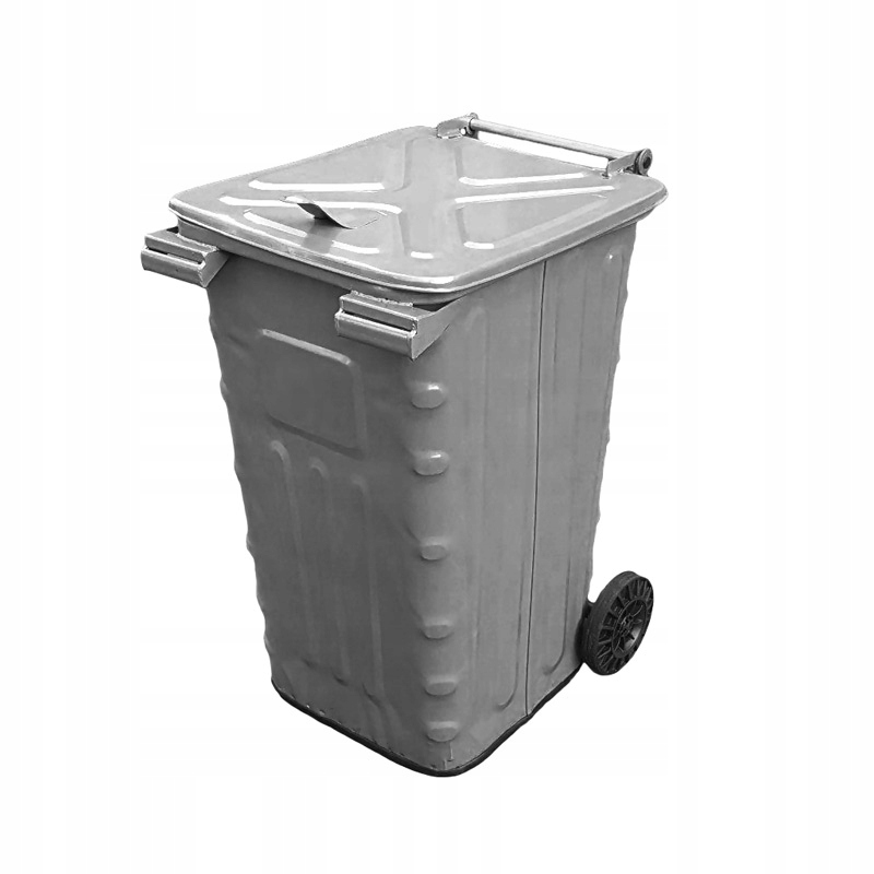 Metalowy pojemnik na odpady BLACHMAN 120 srebrny