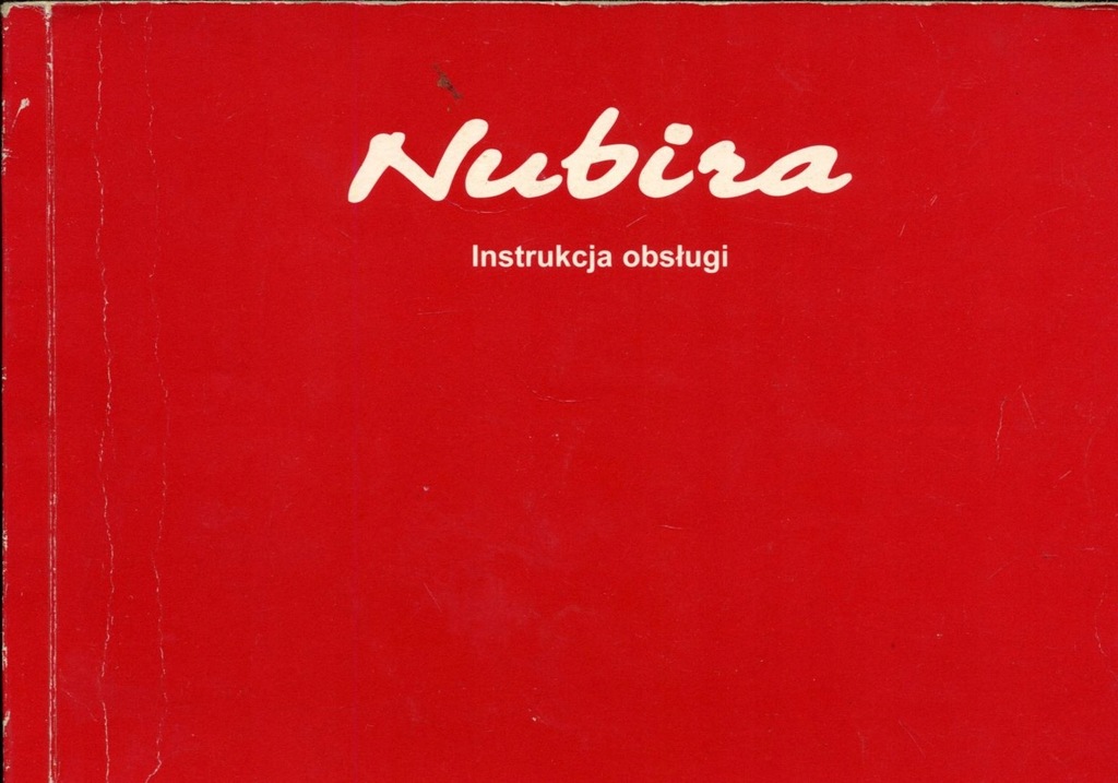 Daewoo Nubira Instrukcja Książka 1999 Polska