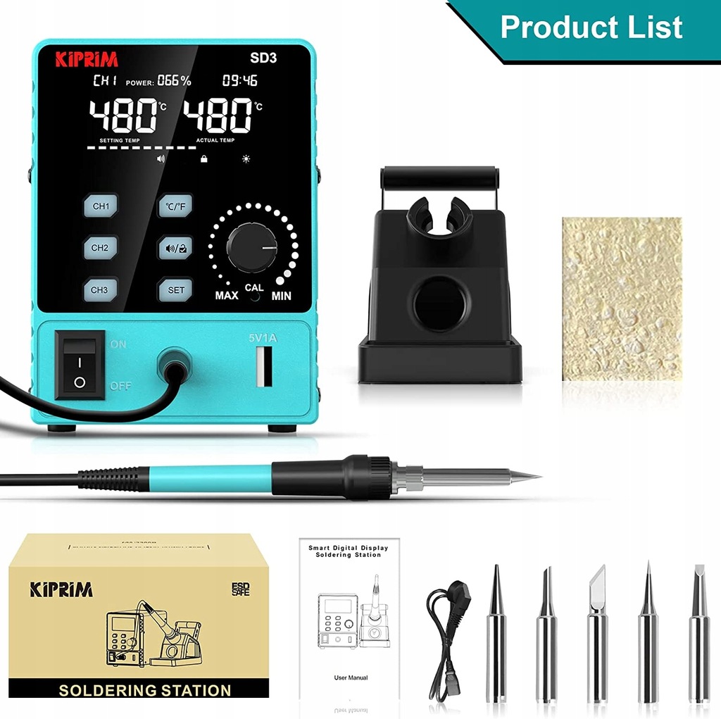 Купить Паяльная станция с жалом KIPRIM SD3 60 Вт: отзывы, фото и ...
