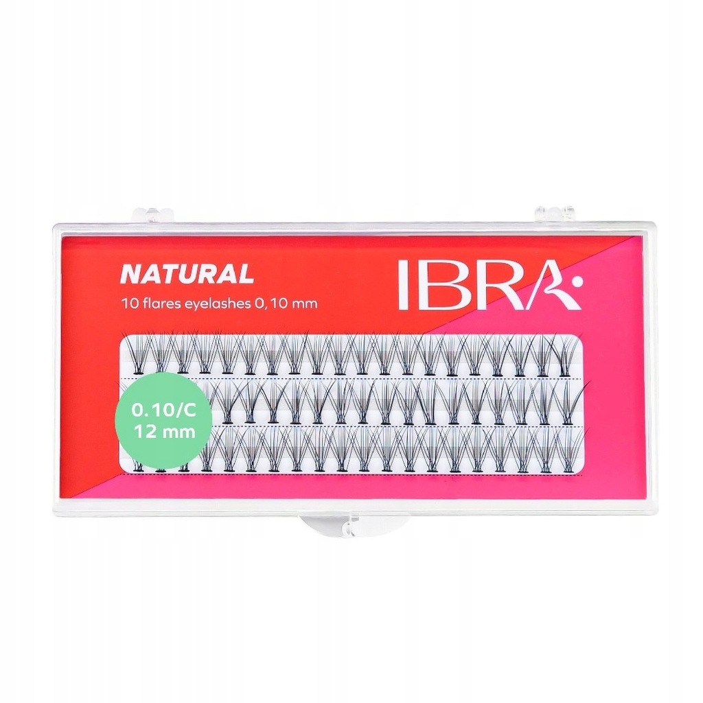 Ibra Kępki sztucznych rzęs Natural Knot-Free 0.10 C-12mm (P1)