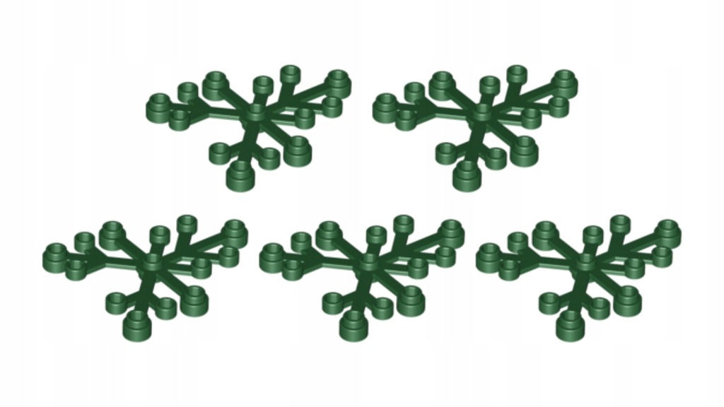 LEGO 2417 liść Dark Green 5 szt. NOWE