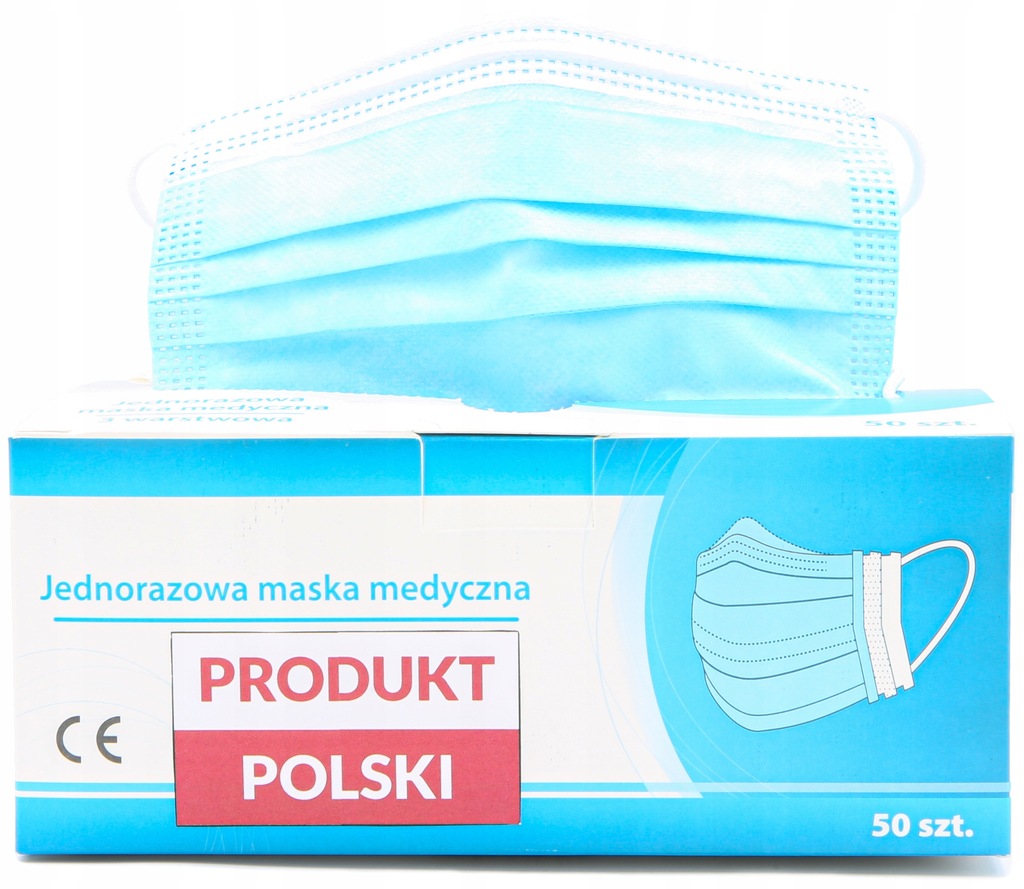 POLSKIE MASKI MASECZKI MEDYCZNE ATEST CE 1000SZT