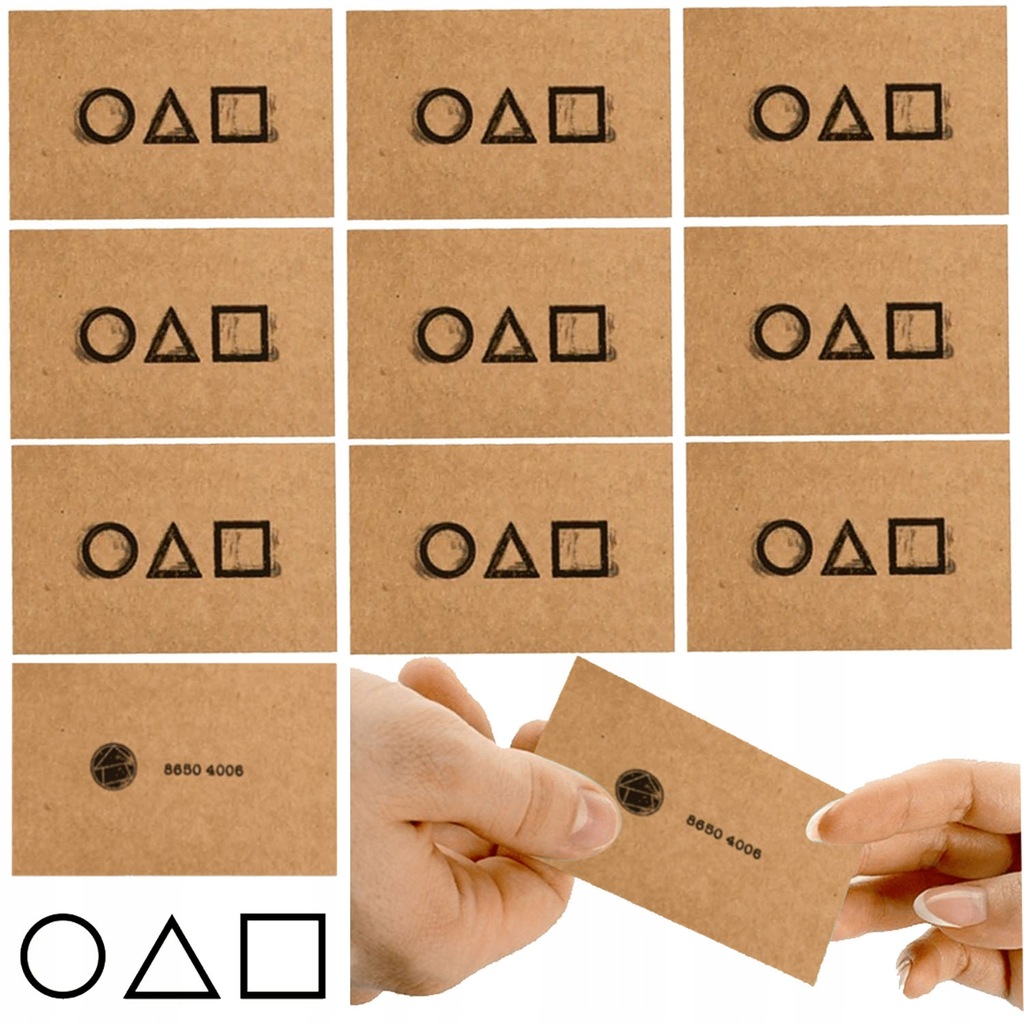 Squid Game KARTECZKI WIZYTÓWKA PRZEPUSTKA SERIAL