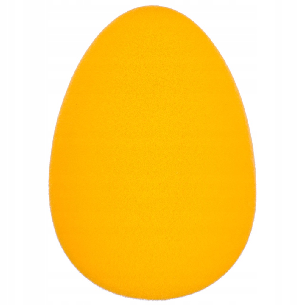 Jajko flokowane zamszowe 20 cm żółte