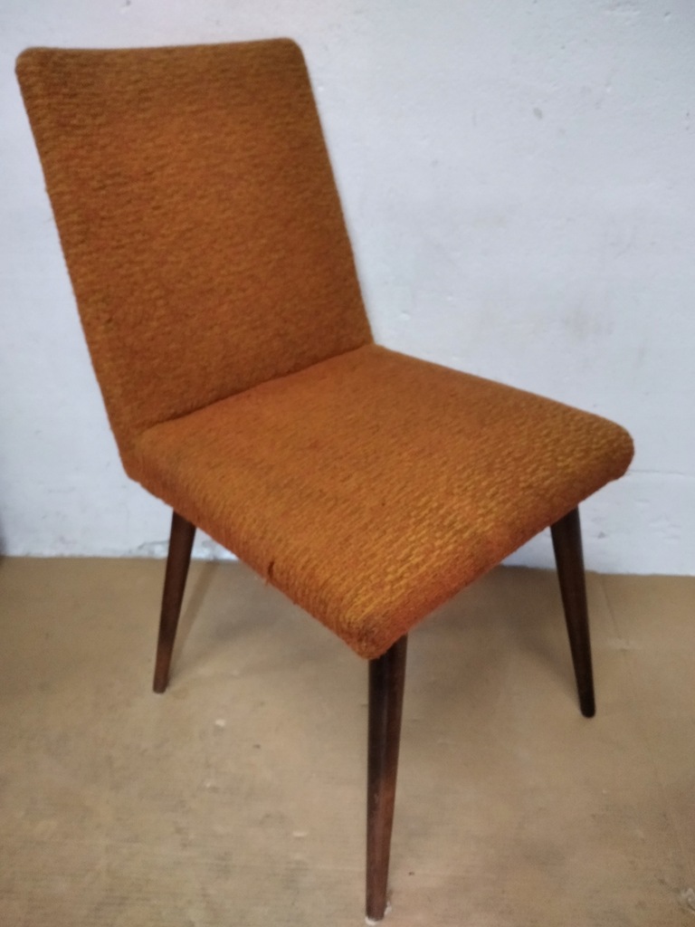 Krzesło fotel patyczak PRL muszelka skandi 1