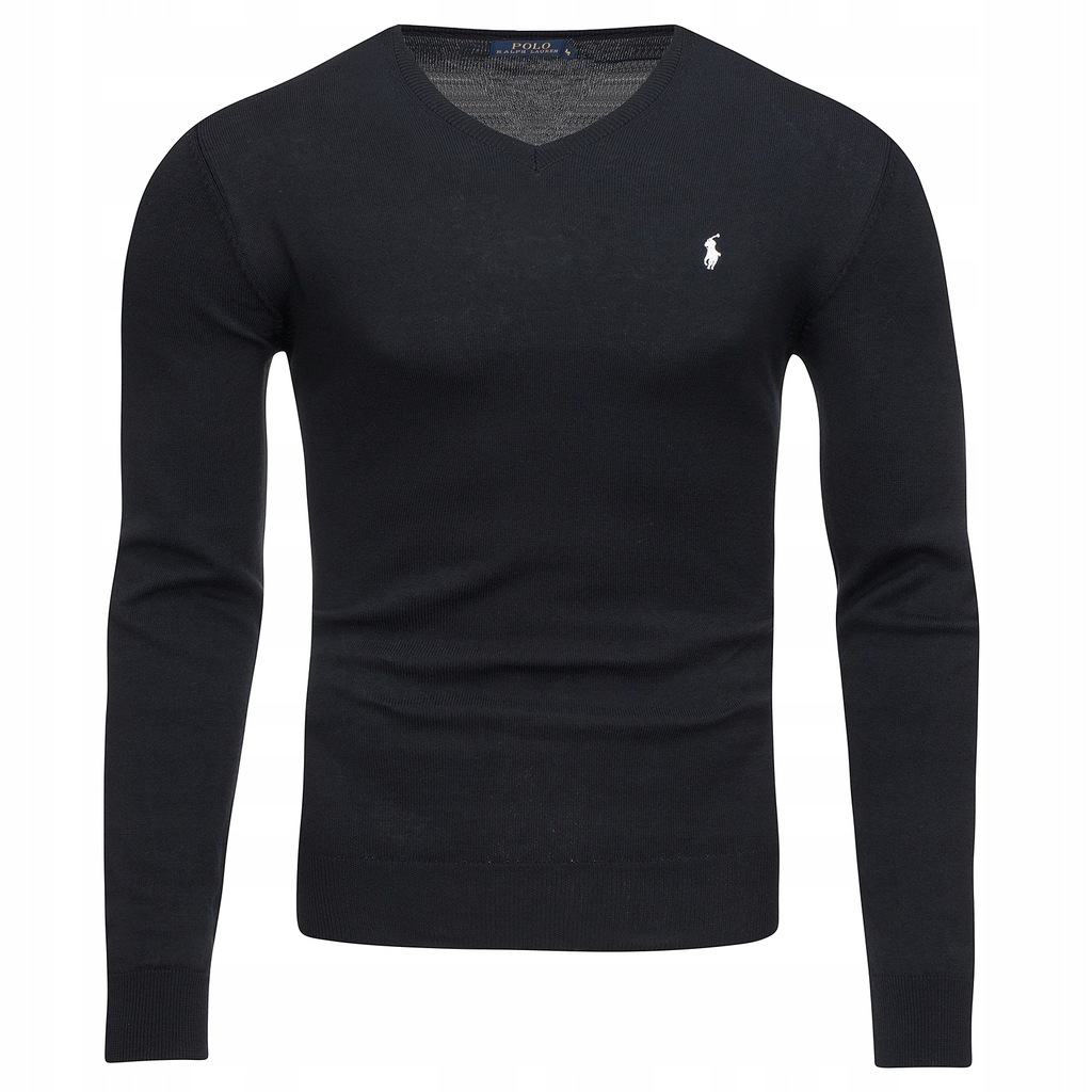 SWETER MĘSKI RALPH LAUREN V-NECK CZARNY /M