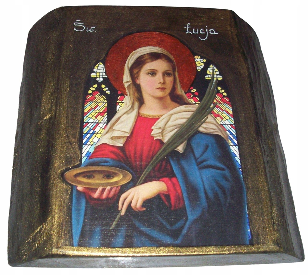 Ikona Święta Łucja patronka krawców, rolników