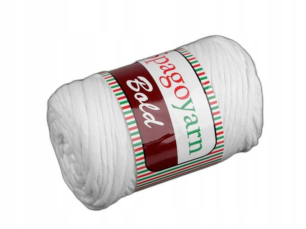 1szt (101) biały włóczka spaghetti bold 250 g