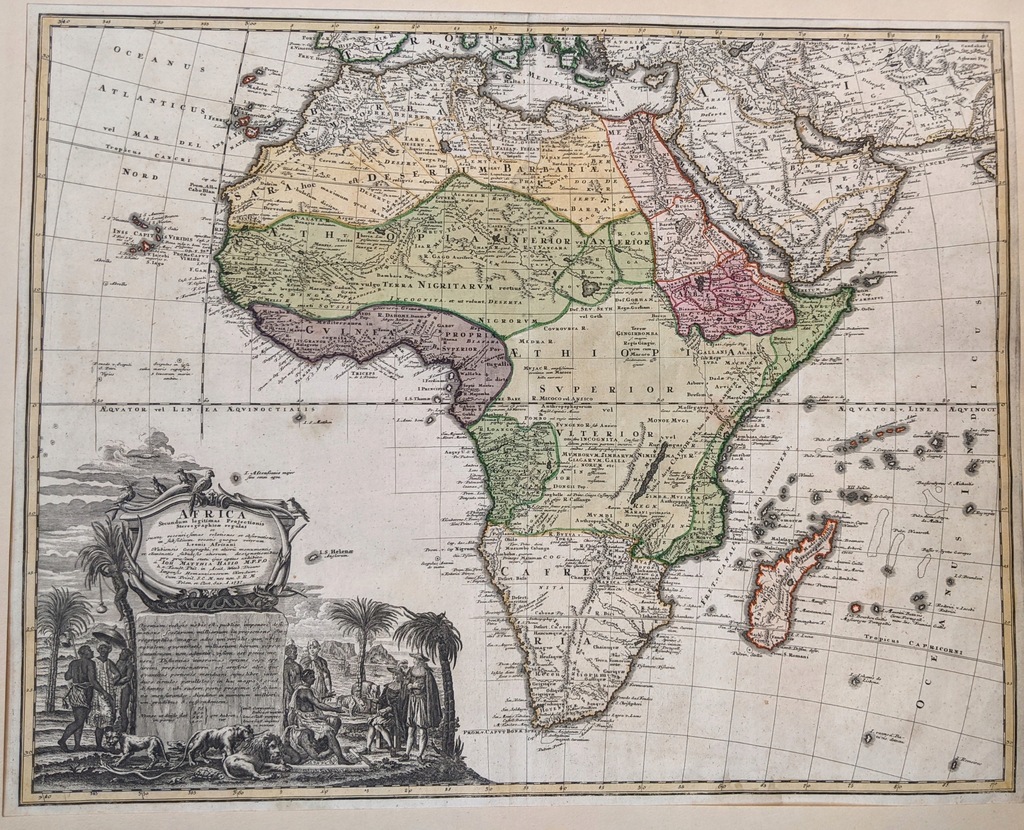 Mapa Afryki 1737 r. Spadkobiercy Homanna