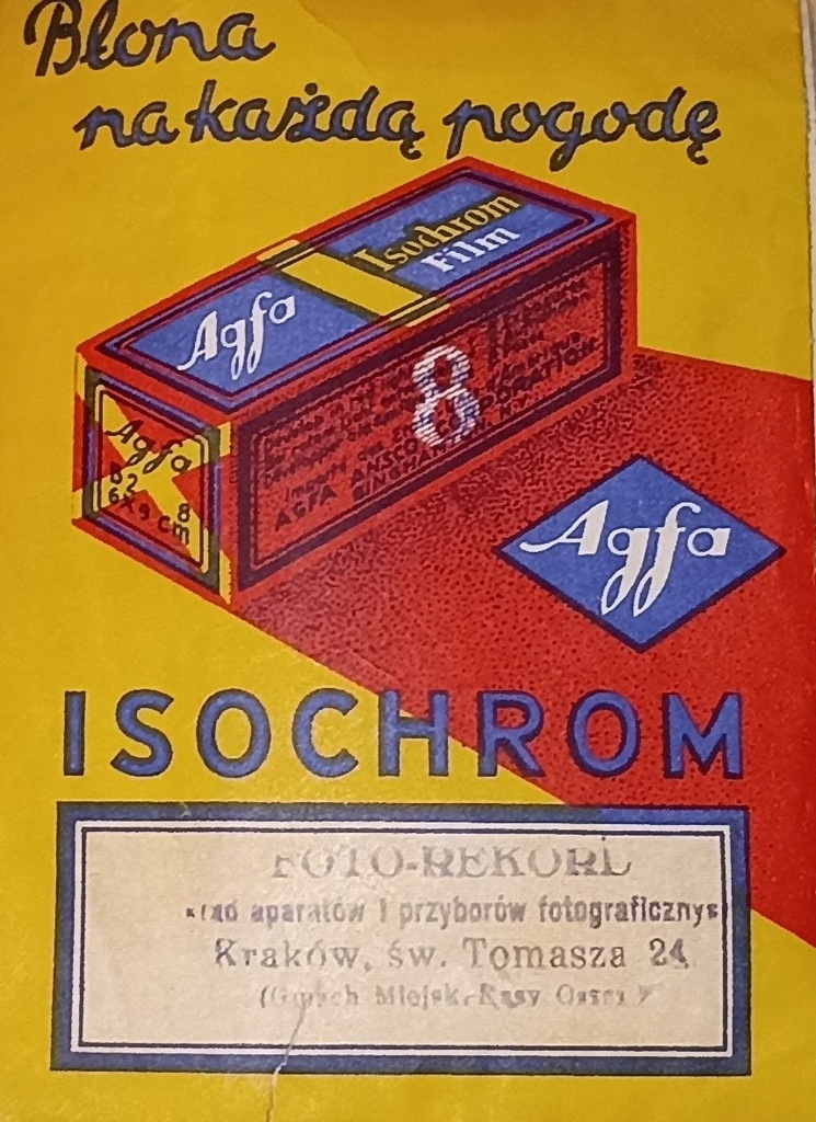 AGFA ISOCHROM. FOTO-RECORD KRAKÓW.