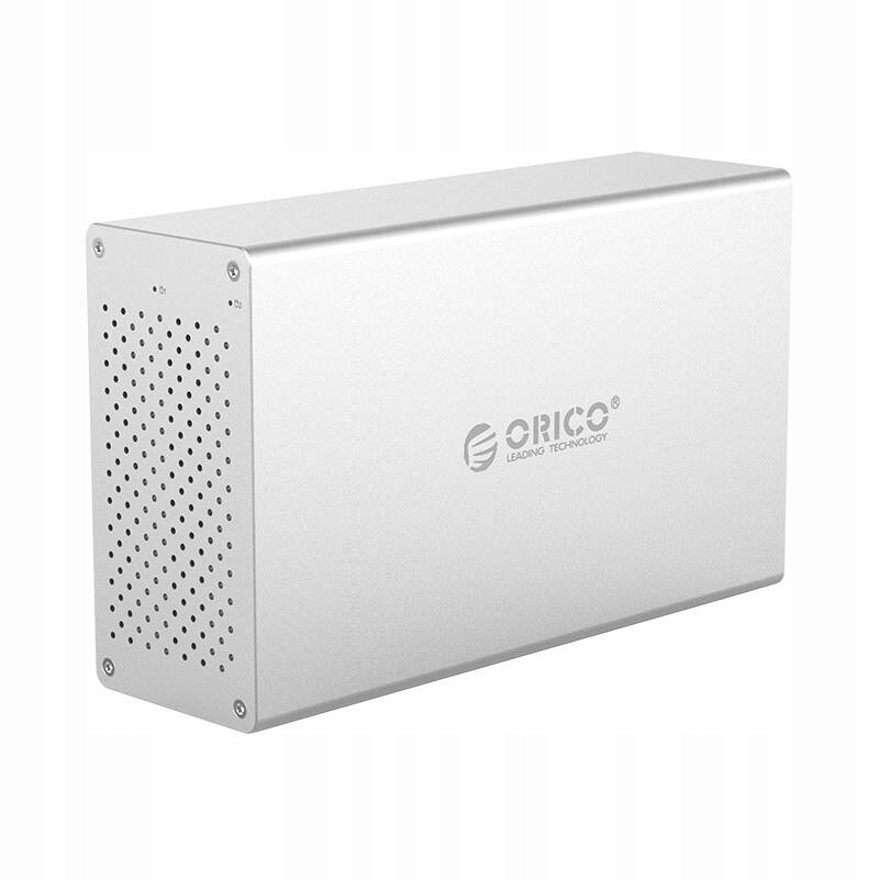 Orico Stacja dokująca 2x SATA 3,5" USB 5Gbps RAID- srebrna (WS200RU3-EU-SV)