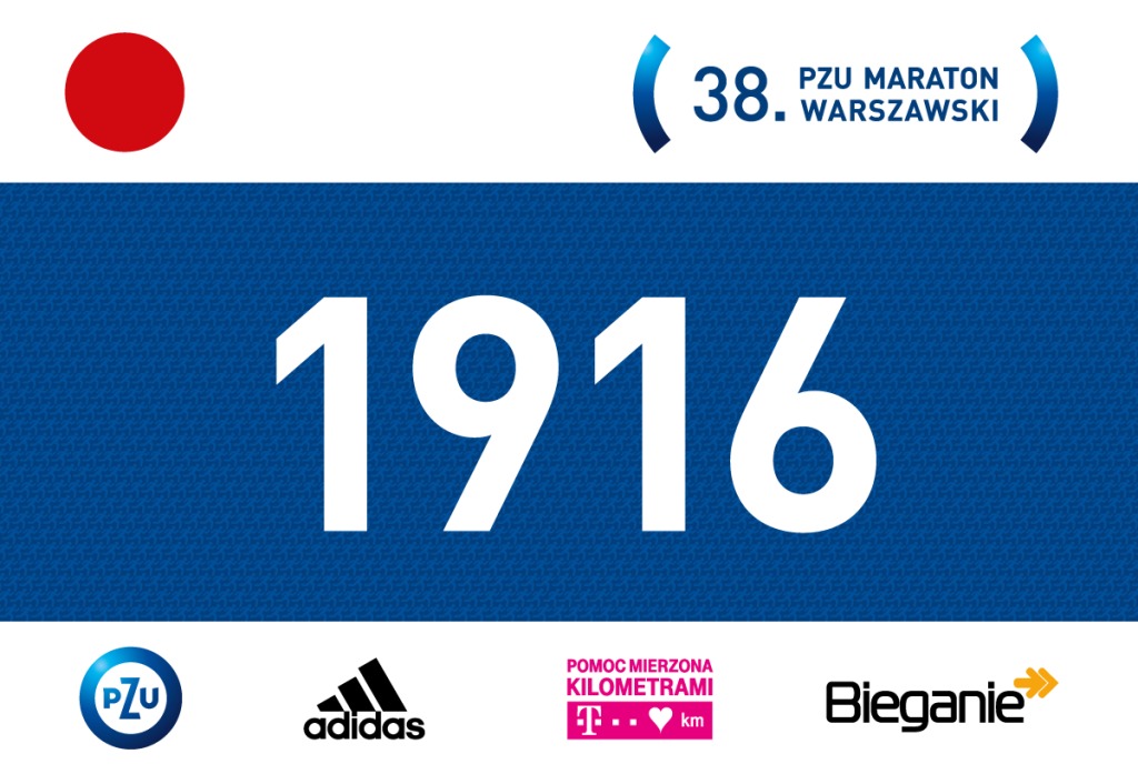 Maraton Warszawski - nr startowy 1916 (L)