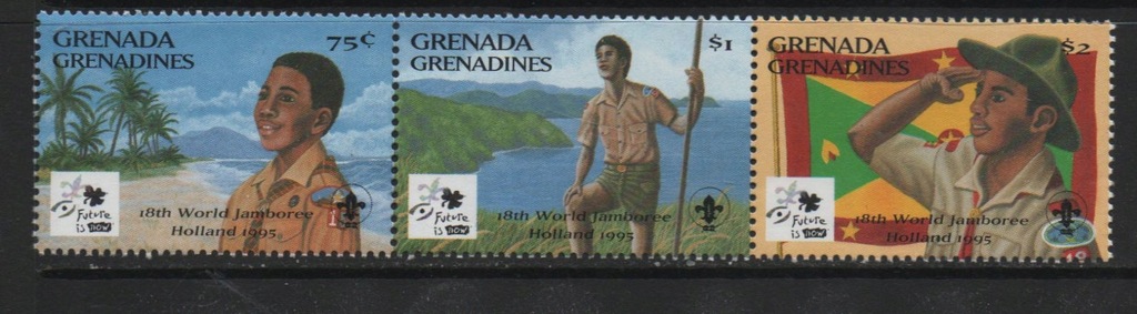 GRENADA Gren Skauting flaga Powell Mi:2929/31**