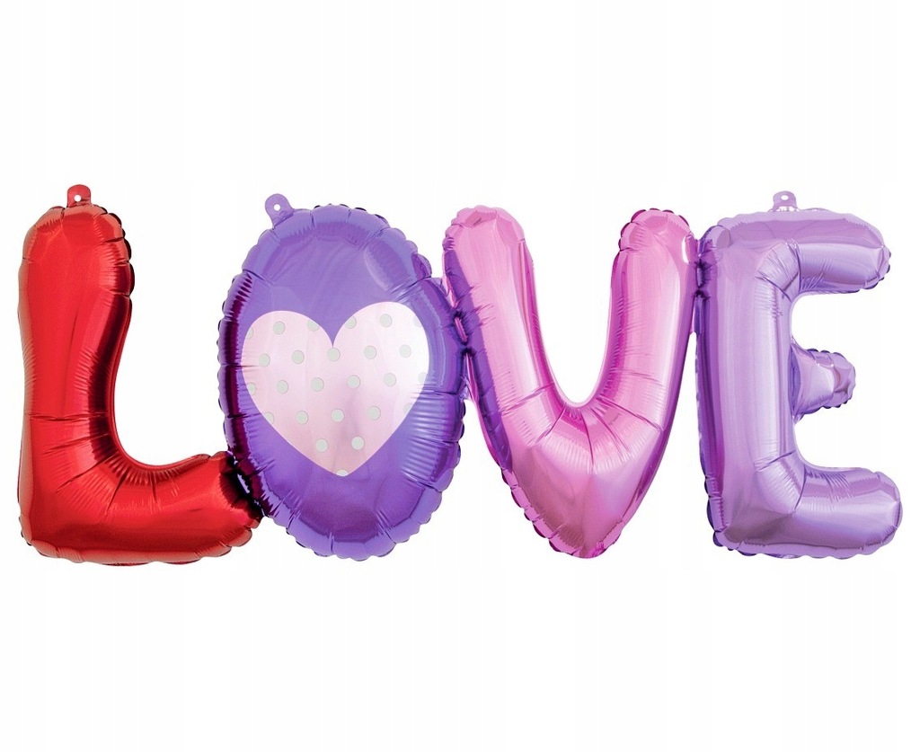 Balon foliowy litery LOVE 74cm na Walentynki
