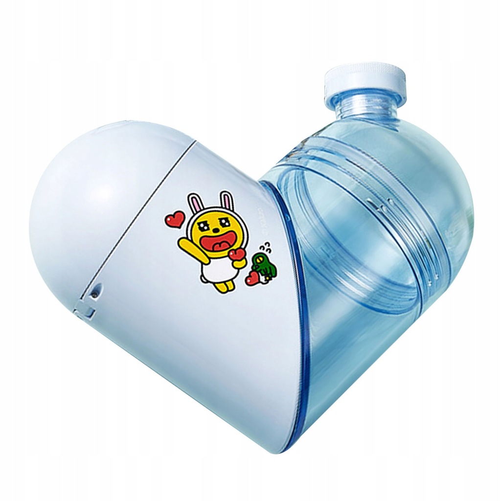 Butelka wody w kształcie serca sporty na świeżym p