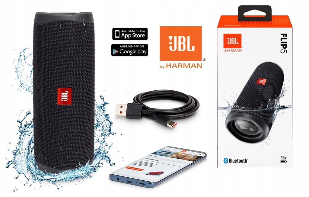 Купить Портативная Bluetooth-колонка JBL FliP 5, черная: отзывы, фото, характеристики в интерне-магазине Aredi.ru