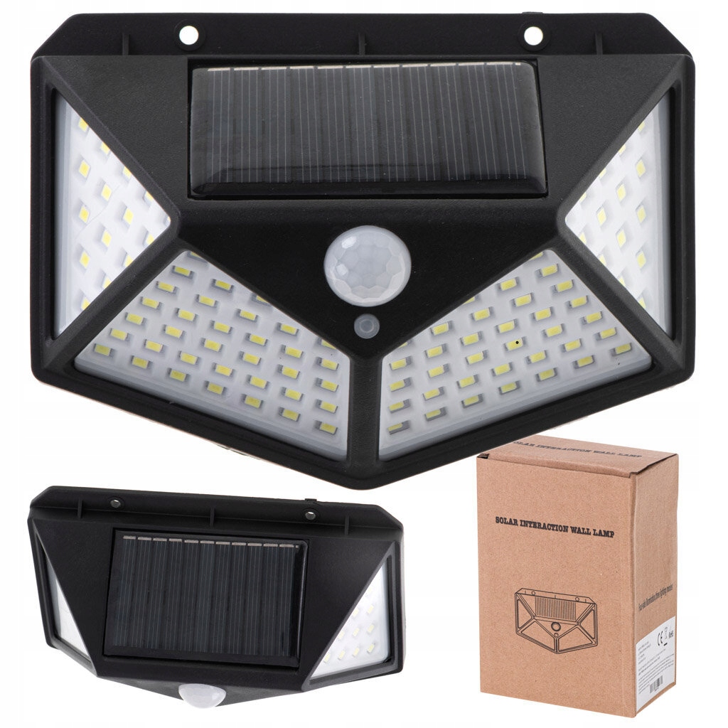 3 x LAMPA SOLARNA CZUJNIK RUCHU ZMIERZCHU 100 LED